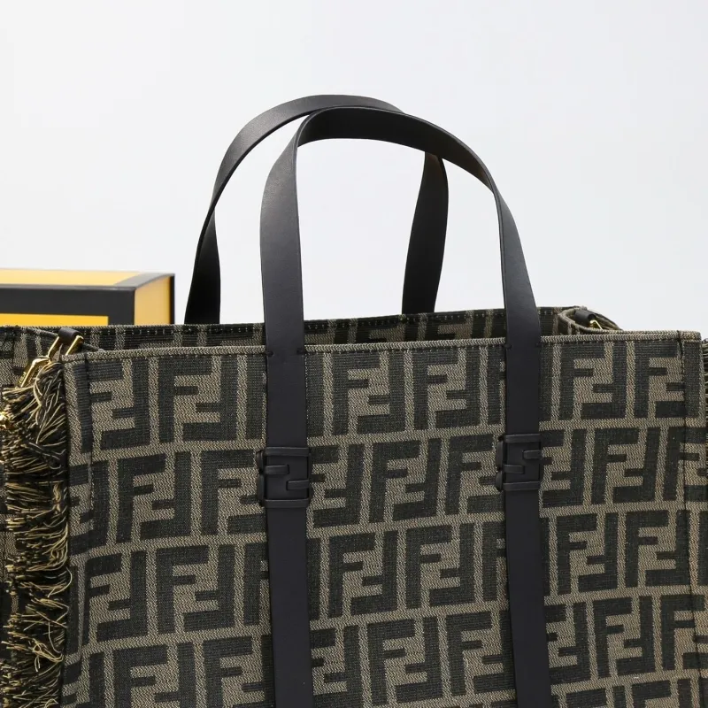 Fendi Fringed Zucca Tote Bag - Image 6