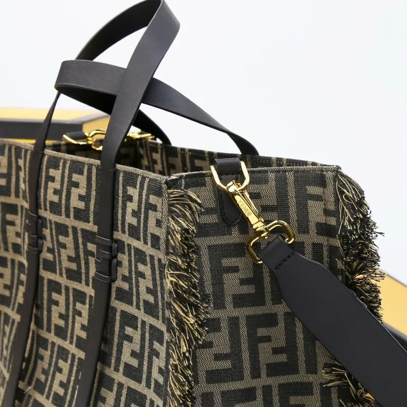 Fendi Fringed Zucca Tote Bag - Image 7