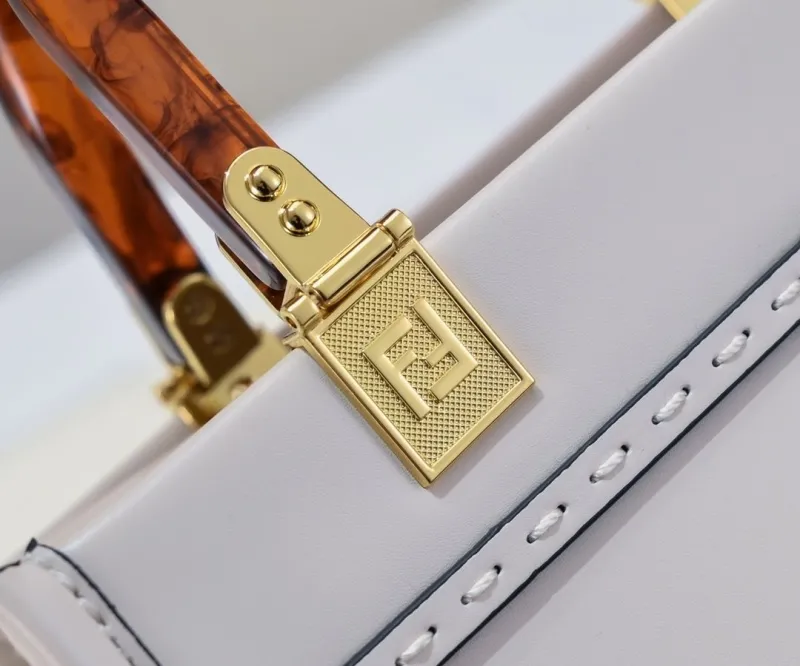 Fendi Roma Cream Leather Tote Shoulder Bag - Image 5
