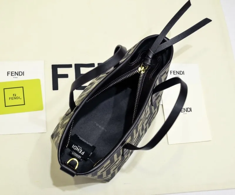 Fendi Mini FF Pattern Crossbody Tote Bag - Image 9