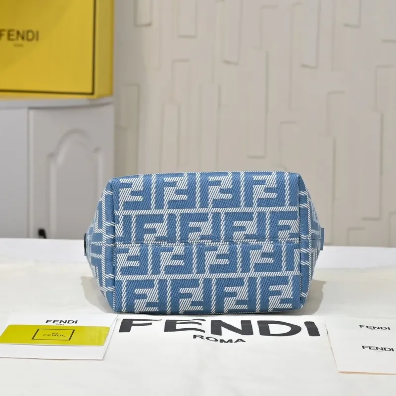 Fendi Light Blue Mini Tote Bag - Image 3