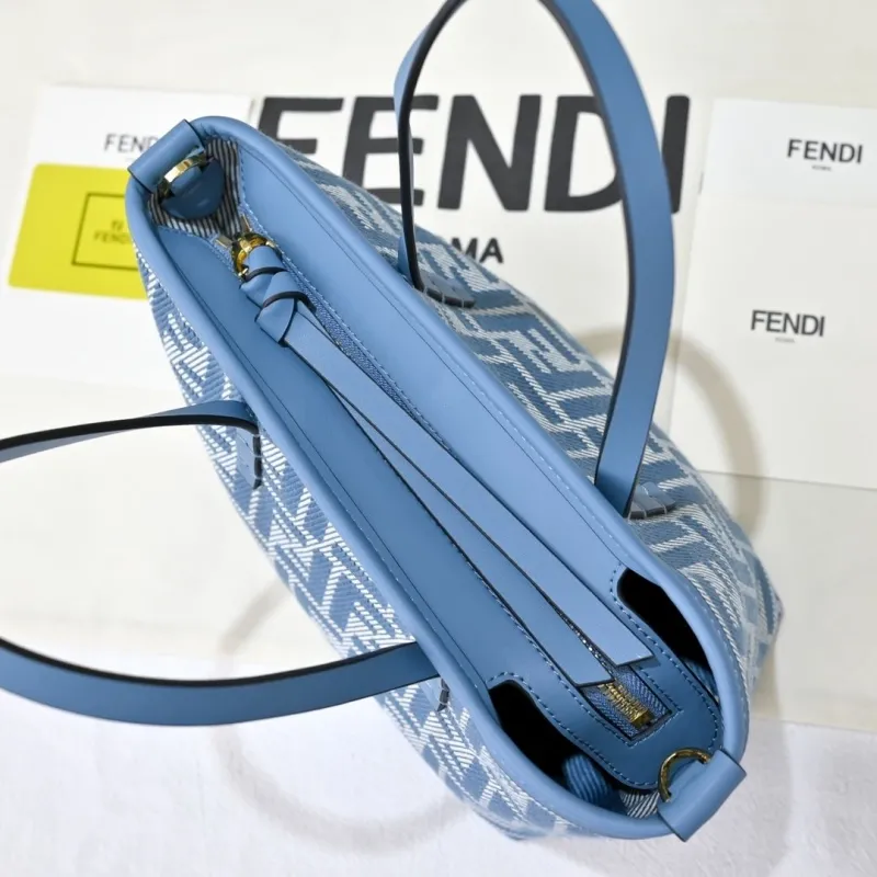 Fendi Light Blue Mini Tote Bag - Image 4