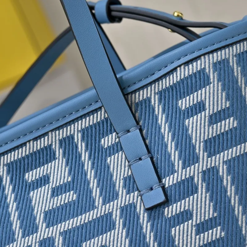 Fendi Light Blue Mini Tote Bag - Image 5