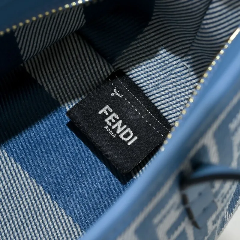 Fendi Light Blue Mini Tote Bag - Image 6