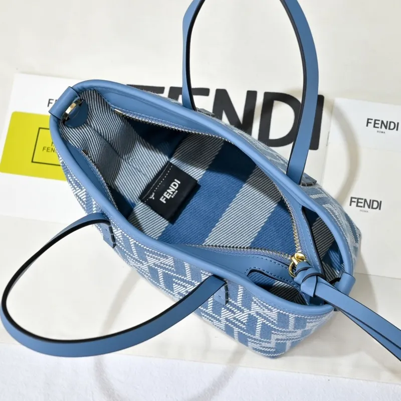 Fendi Light Blue Mini Tote Bag - Image 9
