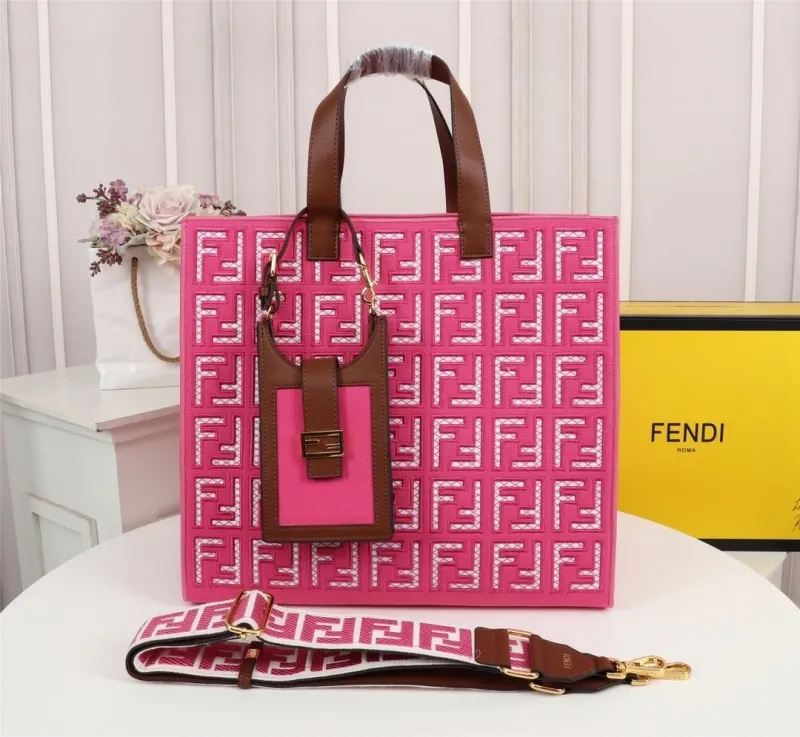 Fendi Pink FF Monogram Tote Bag