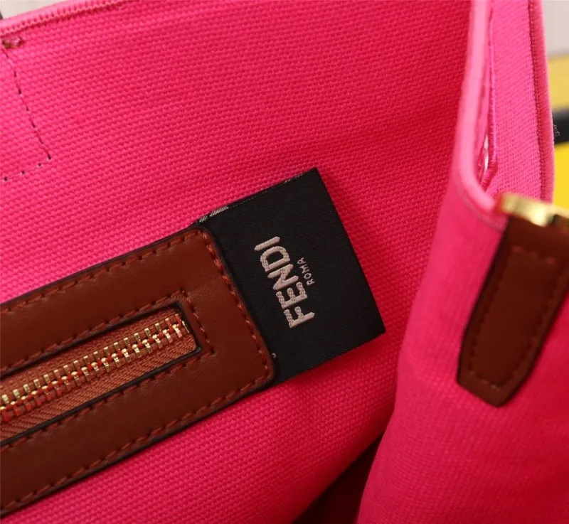 Fendi Pink FF Monogram Tote Bag - Image 8
