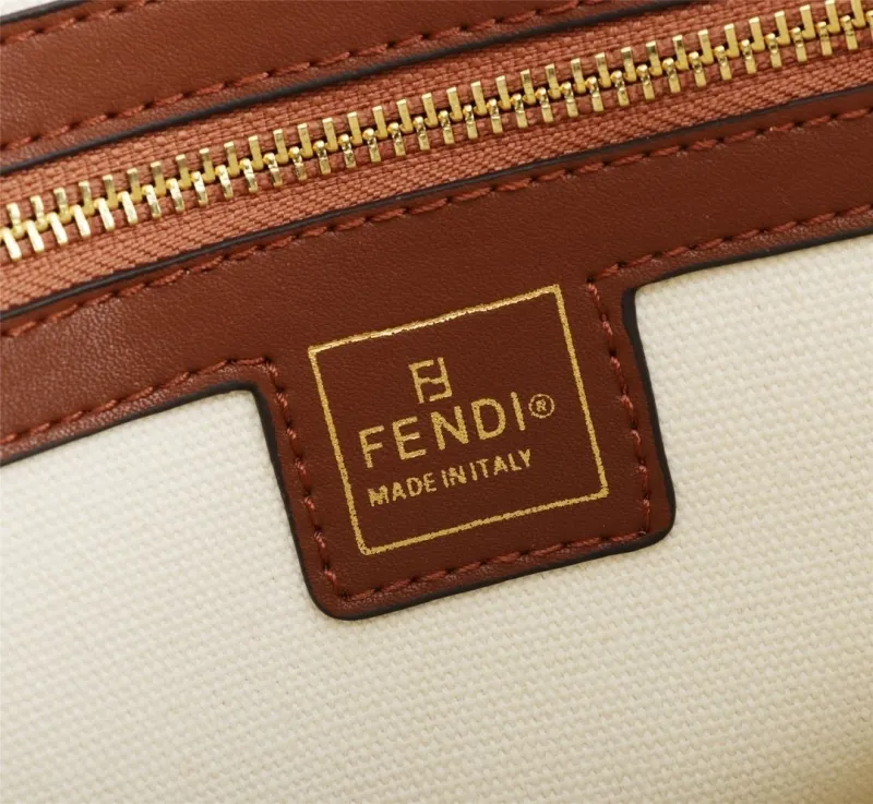 Fendi FF Monogram Tote Bag with Mini Pouch and Shoulder Strap - Image 7