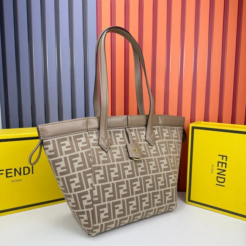 Alternative view of Fendi FF Pattern Beige Tote Bag 8853 Size 27x20x29cm