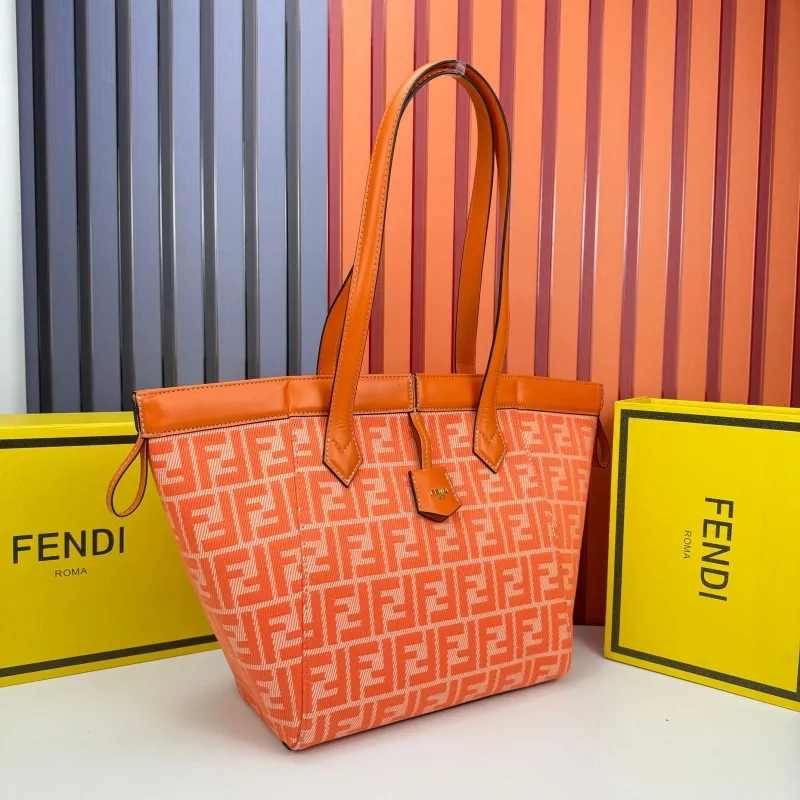Alternative view of Fendi Orange FF Pattern Tote Bag 8853