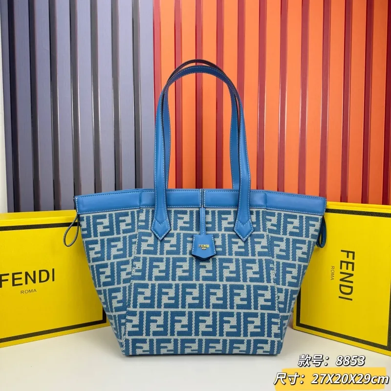 Fendi Blue FF Pattern Tote Bag 8853