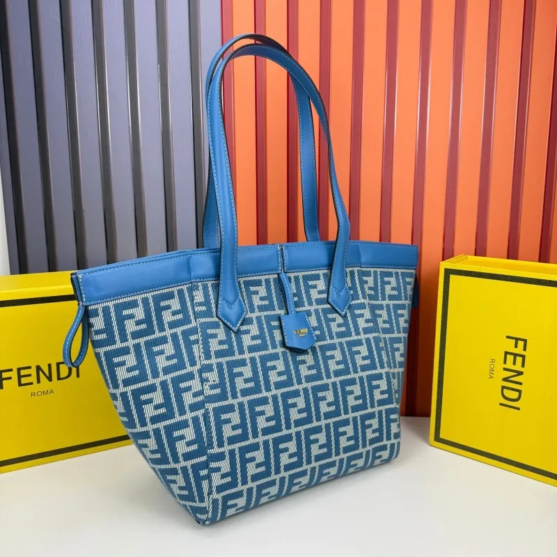 Alternative view of Fendi Blue FF Pattern Tote Bag 8853