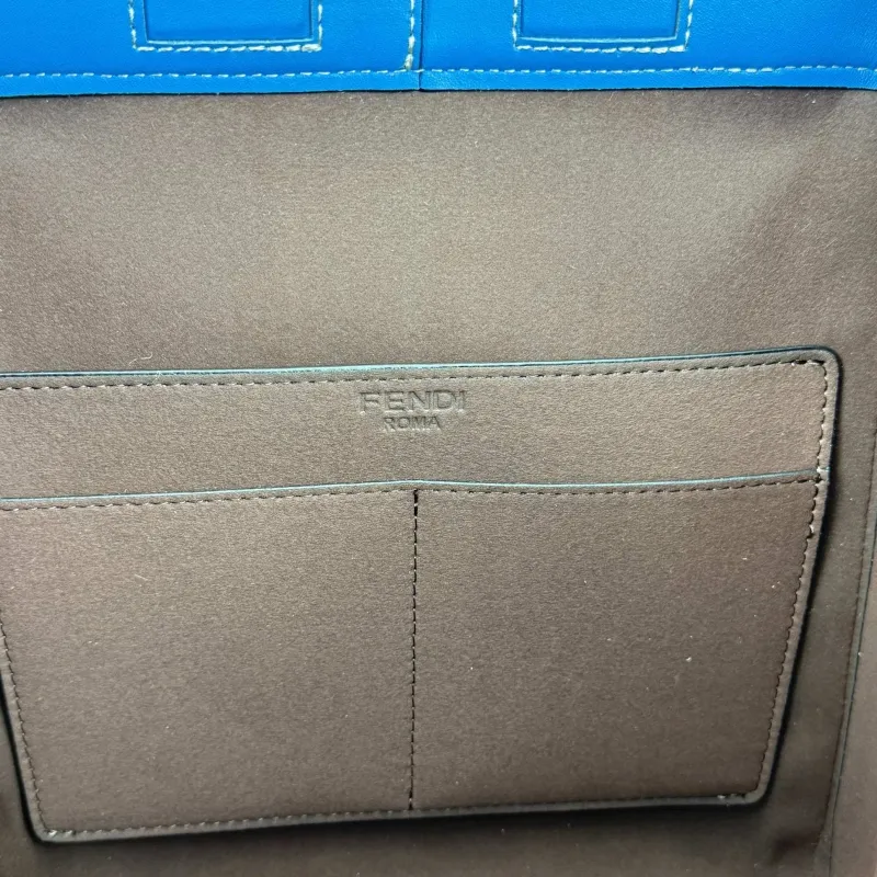 Fendi Blue FF Pattern Tote Bag 8853 - Image 8