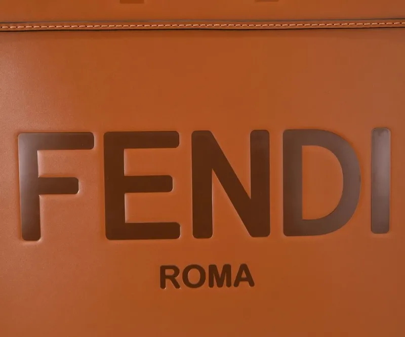 Alternative view of Fendi Roma Brown Leather Tote Bag