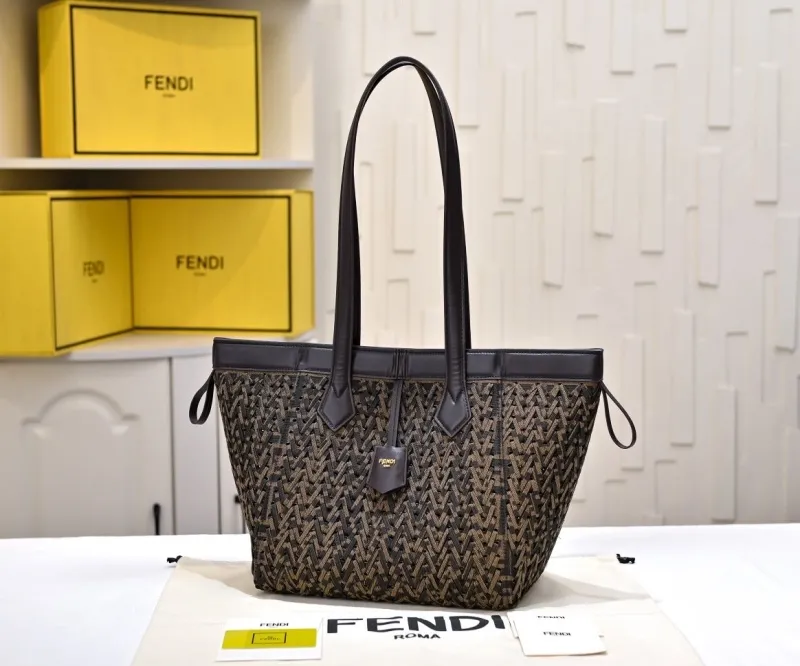 Fendi Brown Monogram Shopping Tote Bag 89 - Image 3