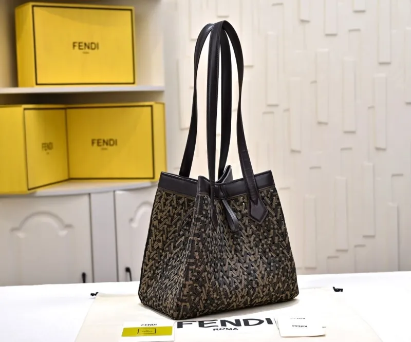 Fendi Brown Monogram Shopping Tote Bag 89 - Image 6