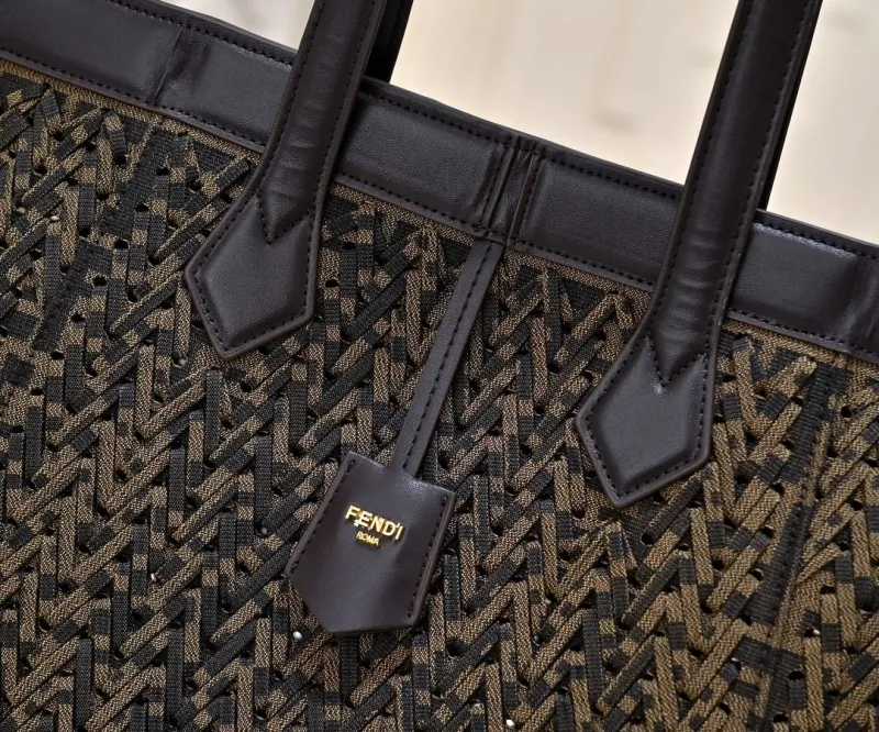 Fendi Brown Monogram Shopping Tote Bag 89 - Image 7