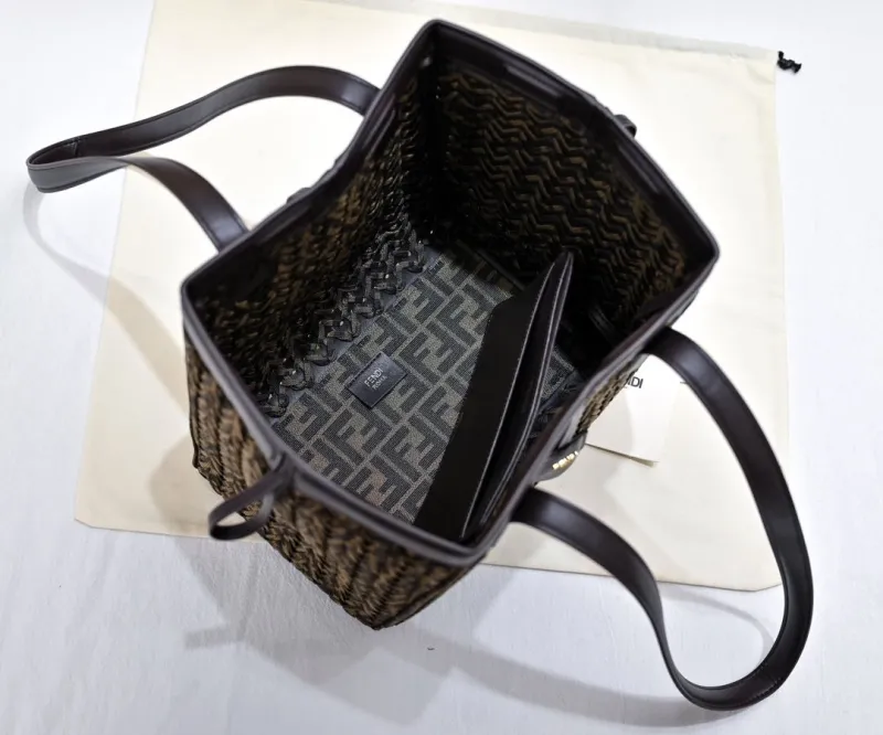 Fendi Brown Monogram Shopping Tote Bag 89 - Image 9