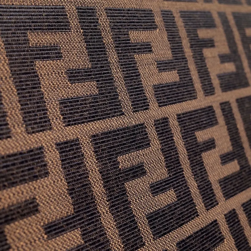 Fendi Shopping Tote Bag Brown Red FF Monogram - Image 4