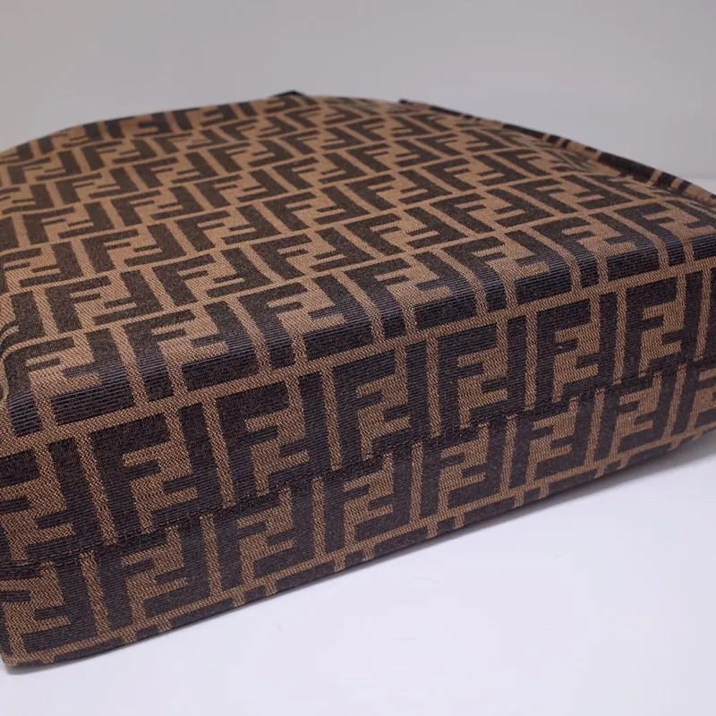 Fendi Brown FF Monogram Tote Bag - Image 3