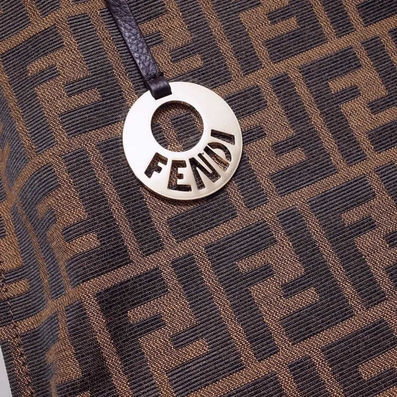 Fendi Brown FF Monogram Tote Bag - Image 5