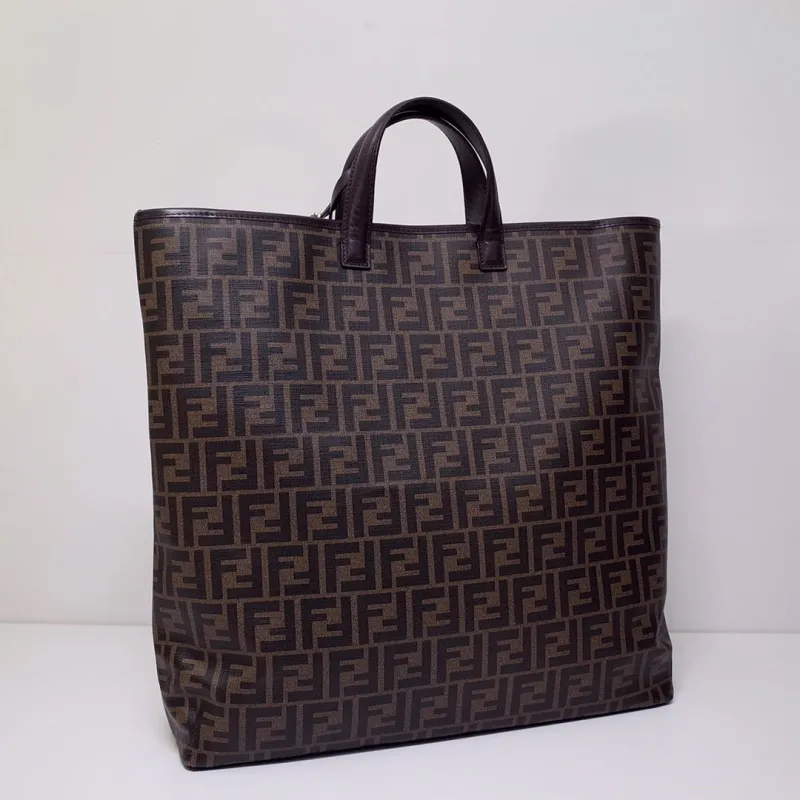 Fendi Brown FF Monogram Tote Bag - Image 3