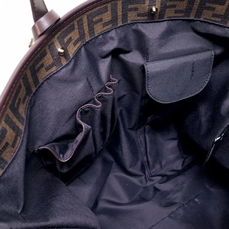 Fendi Brown FF Monogram Tote Bag - Image 7