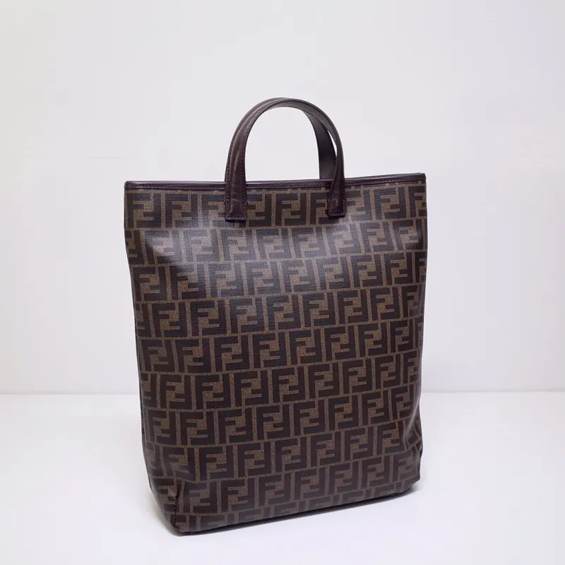 Fendi Brown FF Monogram Tote Bag - Image 3