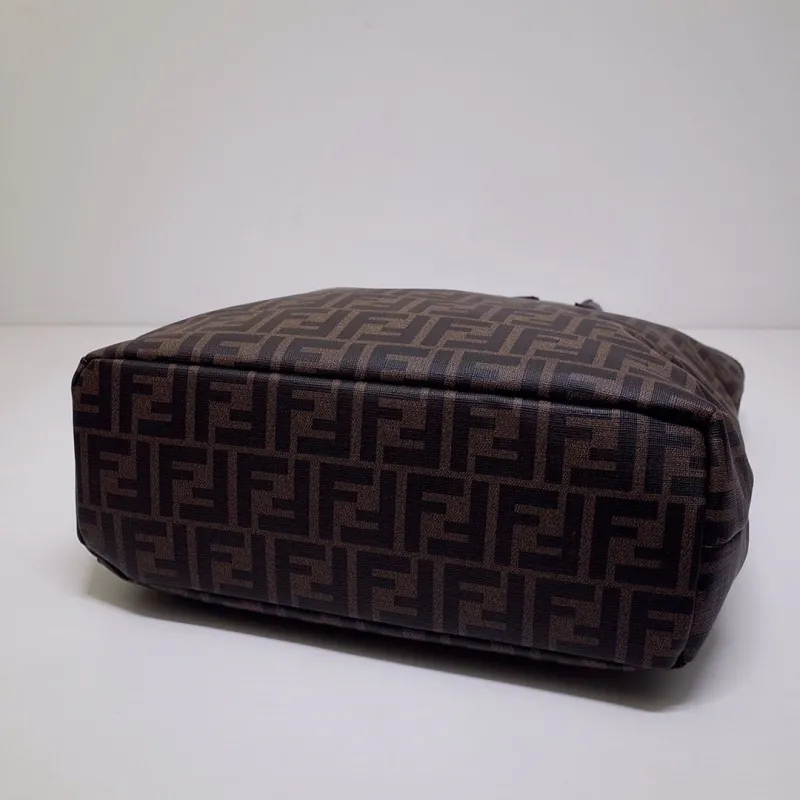 Fendi Brown FF Monogram Tote Bag - Image 4