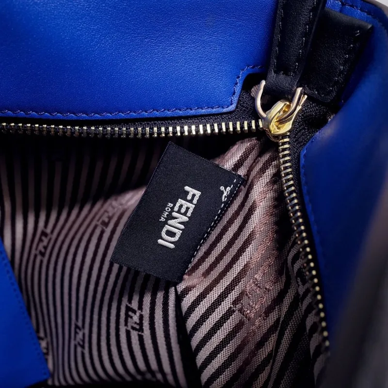 Fendi Brown FF Monogram Tote Bag with Small Pouch 128 - Image 9