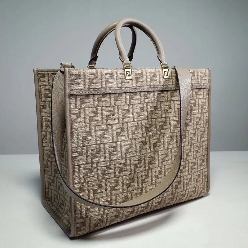 Alternative view of Fendi Beige FF Monogram Shopping Tote Bag