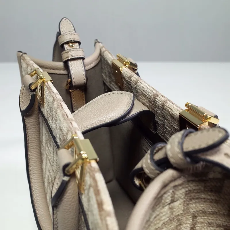 Fendi Beige Shopping Tote Bag 131 - Image 8