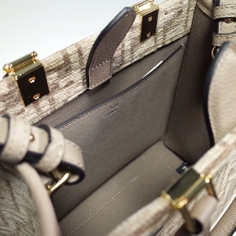 Fendi Beige Shopping Tote Bag 131 - Image 9