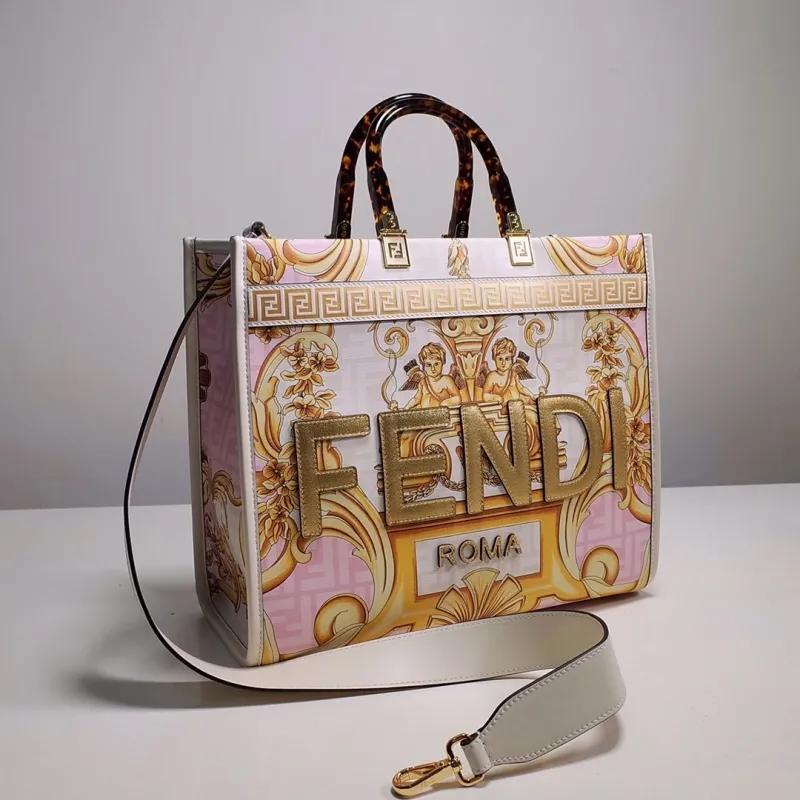 Alternative view of Fendi Pink Gold Baroque Tote Bag