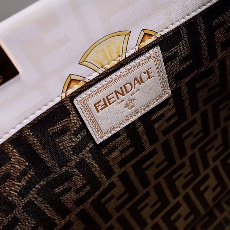 Fendi Pink Gold Baroque Tote Bag - Image 7