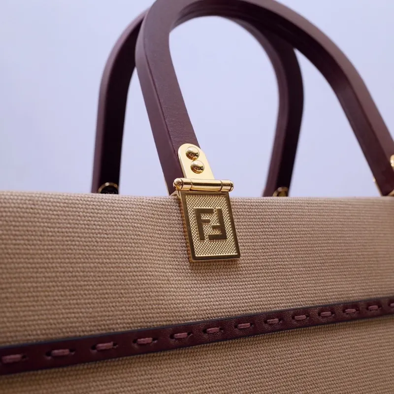 Fendi Roma Beige Canvas Tote Bag - Image 3