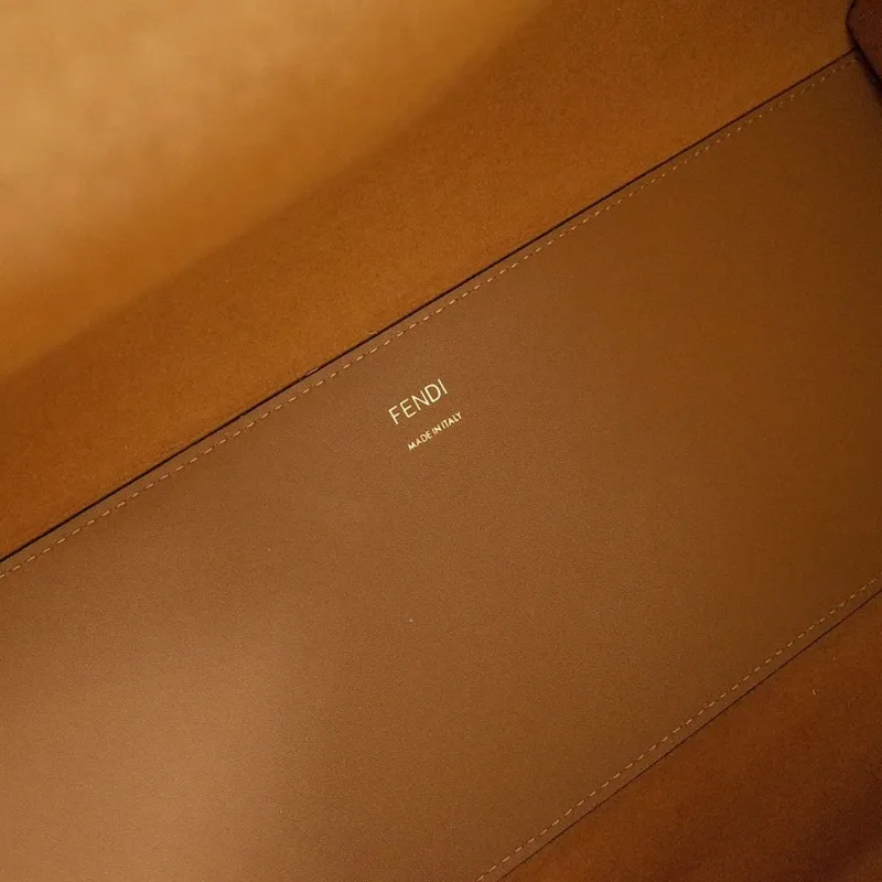 Fendi Brown Leather Tote Bag - Image 7