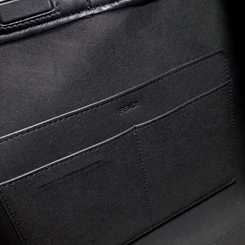 Fendi Black Leather Tote Bag - Image 9