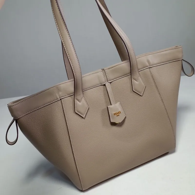 Alternative view of Fendi Taupe Leather Tote Bag 141