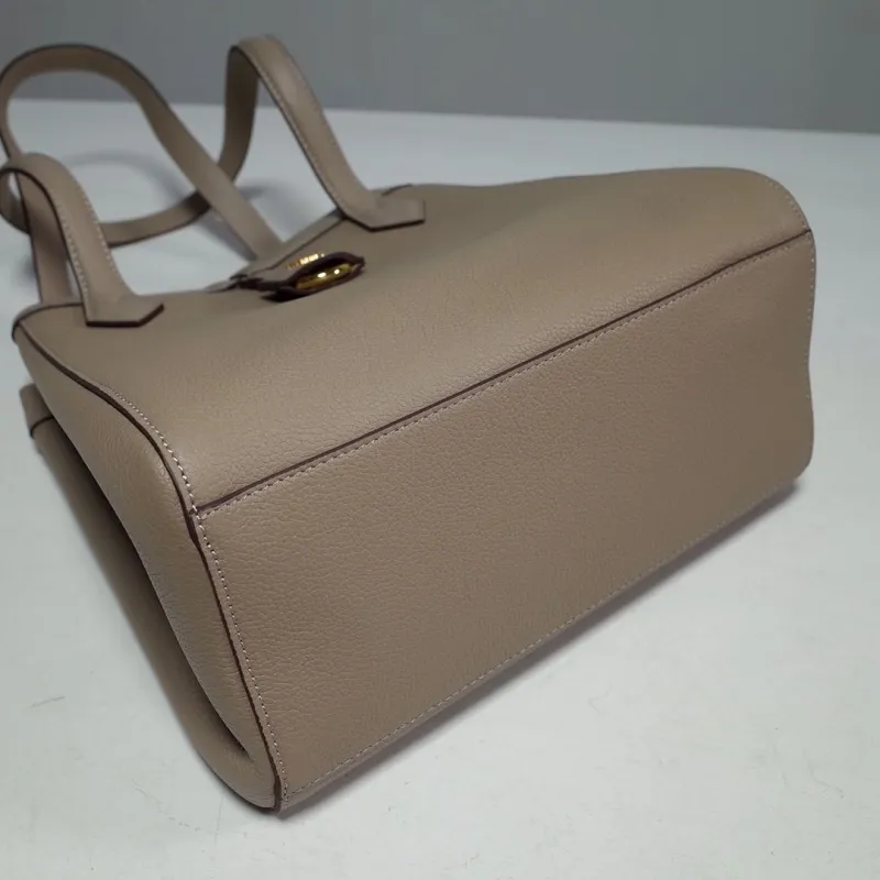 Fendi Taupe Leather Tote Bag 141 - Image 6