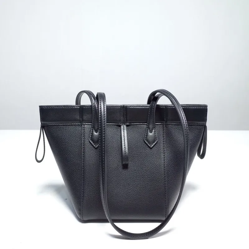 Fendi Black Leather Mini Tote Bag - Image 3