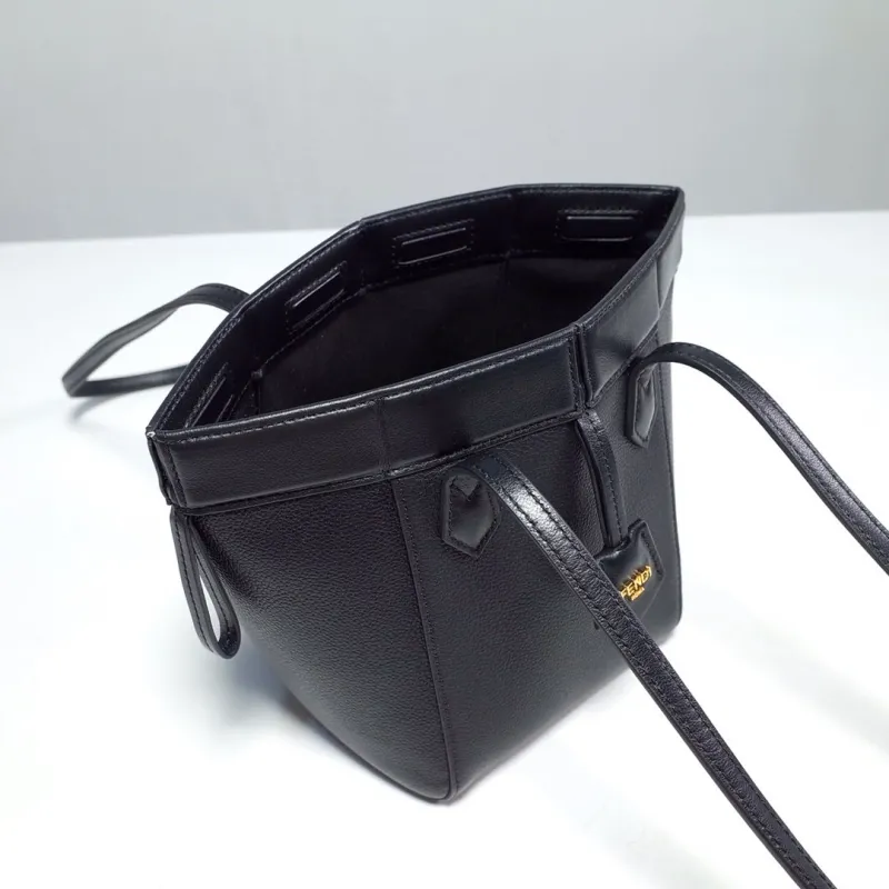 Fendi Black Leather Mini Tote Bag - Image 5