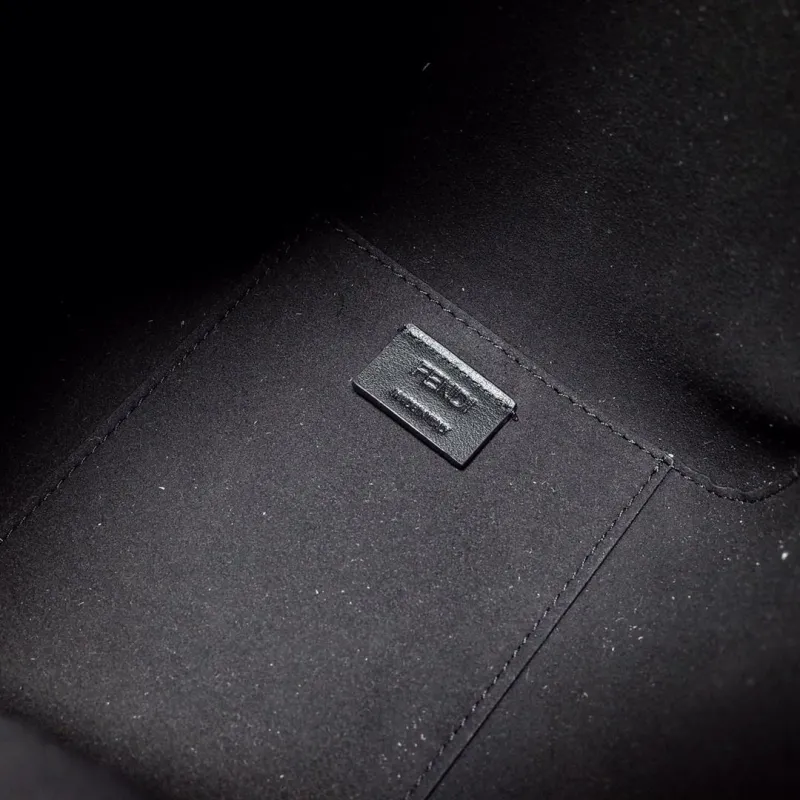 Fendi Black Leather Mini Tote Bag - Image 7