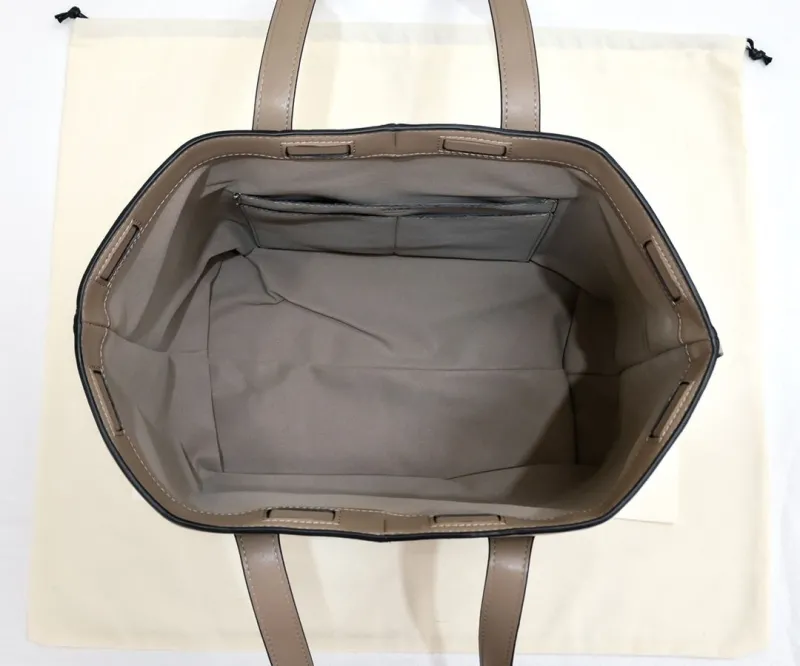 Fendi Beige Leather Shoulder Tote Bag - Image 9