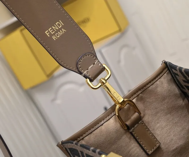Fendi FF Monogram Tote Bag Brown - Image 5