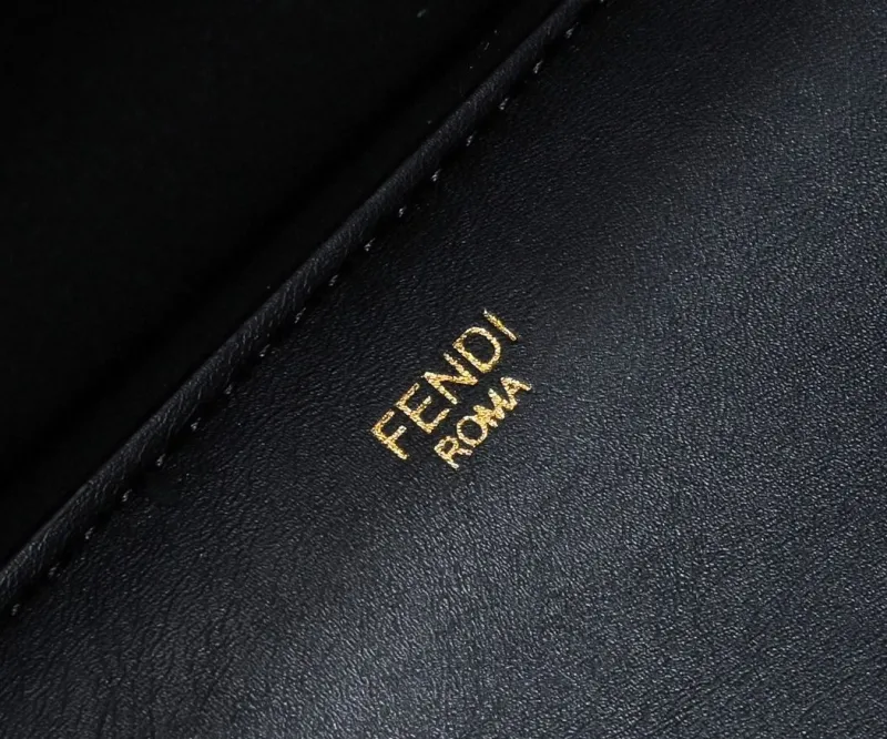 Fendi Black Roma Snakeskin Tote Bag - Image 7