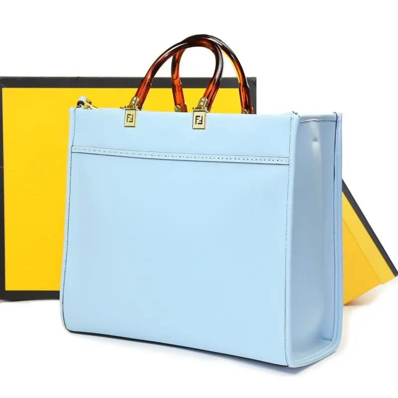 Fendi Light Blue Tote Bag - Image 4
