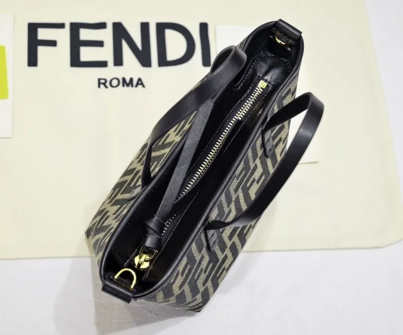 Fendi Mini FF Pattern Crossbody Tote Bag - Image 3