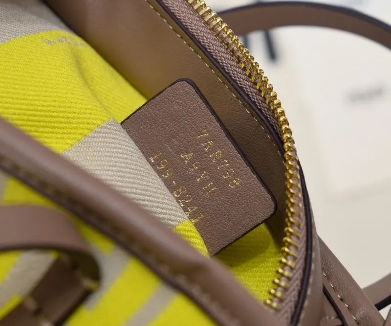 Fendi Mini Tote Bag Neon Yellow Beige 188 - Image 7