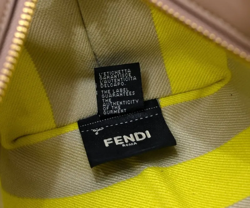 Fendi Mini Tote Bag Neon Yellow Beige 188 - Image 8